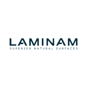 Logo Laminam, azienda di superfici in ceramica